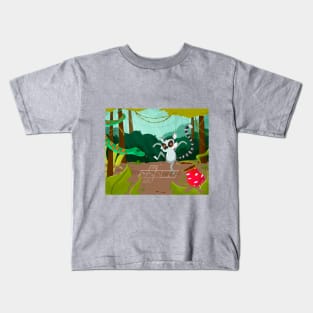 lemur playing in a jungle Kids T-Shirt